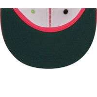 Men's New Era Pink/Green Los Angeles Dodgers MLB x Big League Chew - Wild Pitch Watermelon Flavor Pack 59FIFTY Fitted Hat