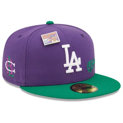 Concepts x New Era 5950 New York Yankees Fitted Hat (Dark Green/Purple) 7 3/4