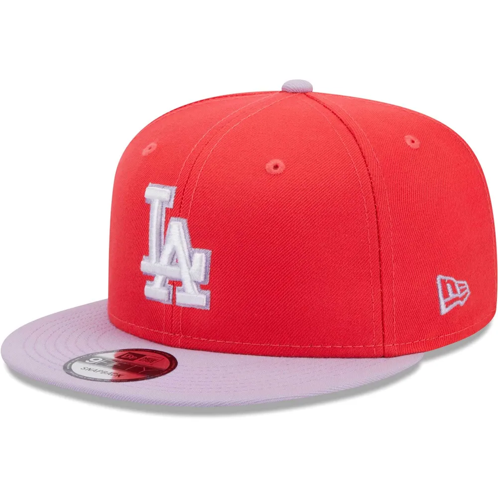 Casquette Snapback 9FIFTY Basic Two-Tone Spring Basic Two-Tone pour homme des Los Angeles Dodgers New Era, rouge/violet