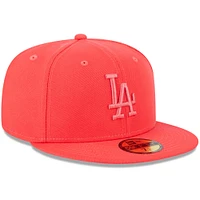 Casquette ajustée 59FIFTY Basic Color pour homme des Dodgers de Los Angeles 2023 New Era, rouge