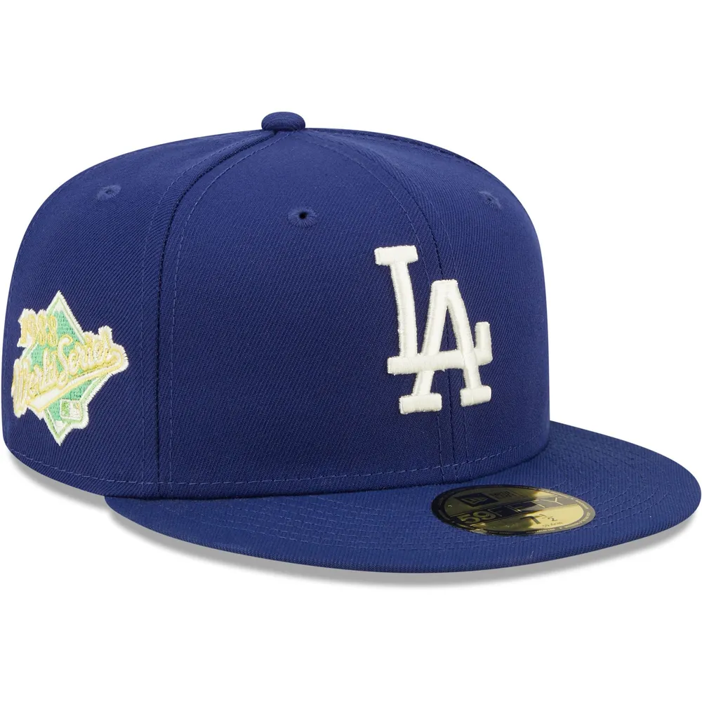 Casquette ajustée New Era Royal Los Angeles Dodgers 1988 World Series Champions Citrus Pop UV 59FIFTY