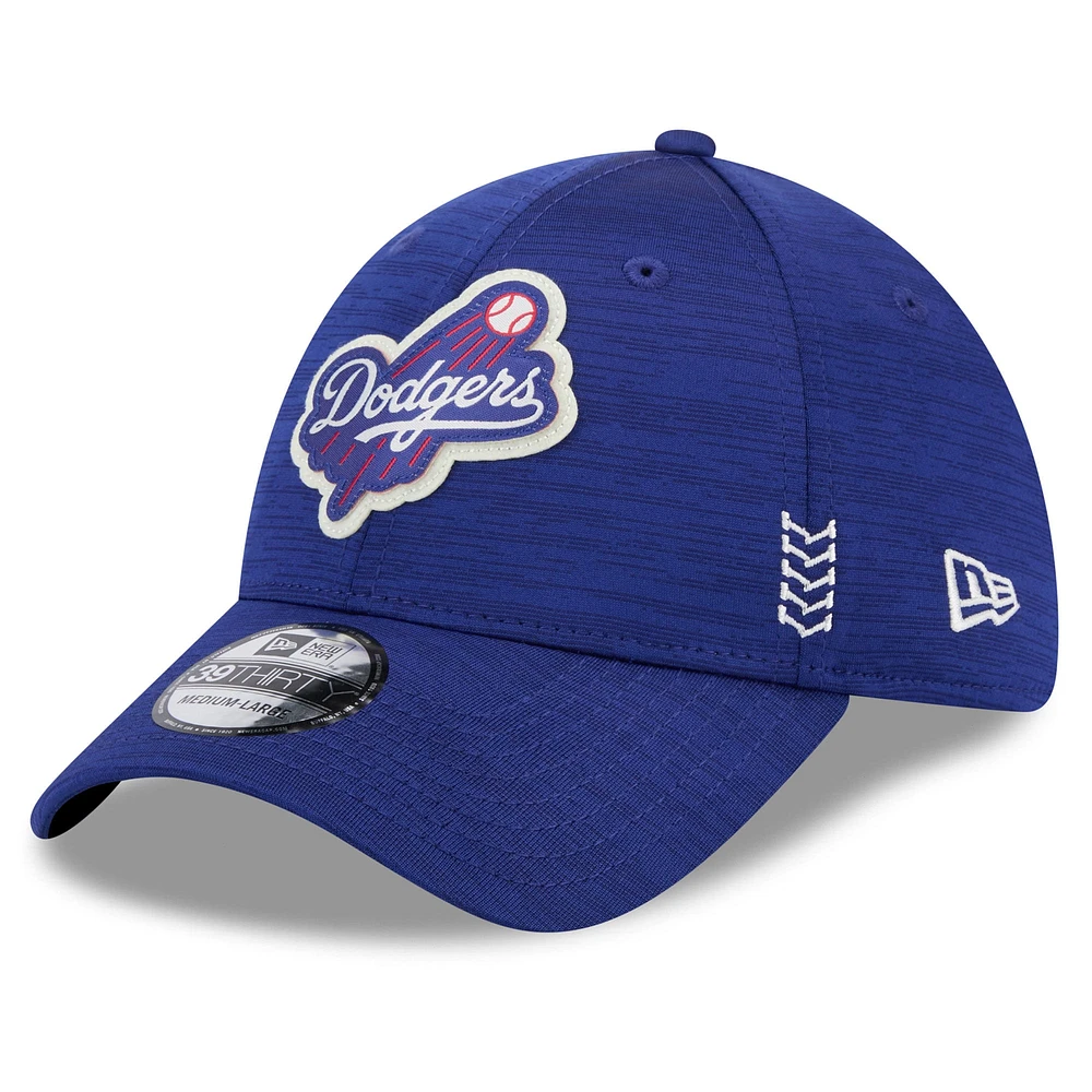 Casquette flexible New Era Royal Los Angeles Dodgers 2024 Clubhouse 39THIRTY pour homme