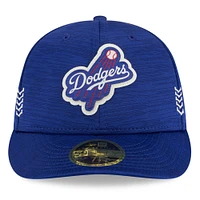 Casquette ajustée 59FIFTY Royal Los Angeles Dodgers 2024 Clubhouse Low Profile pour homme