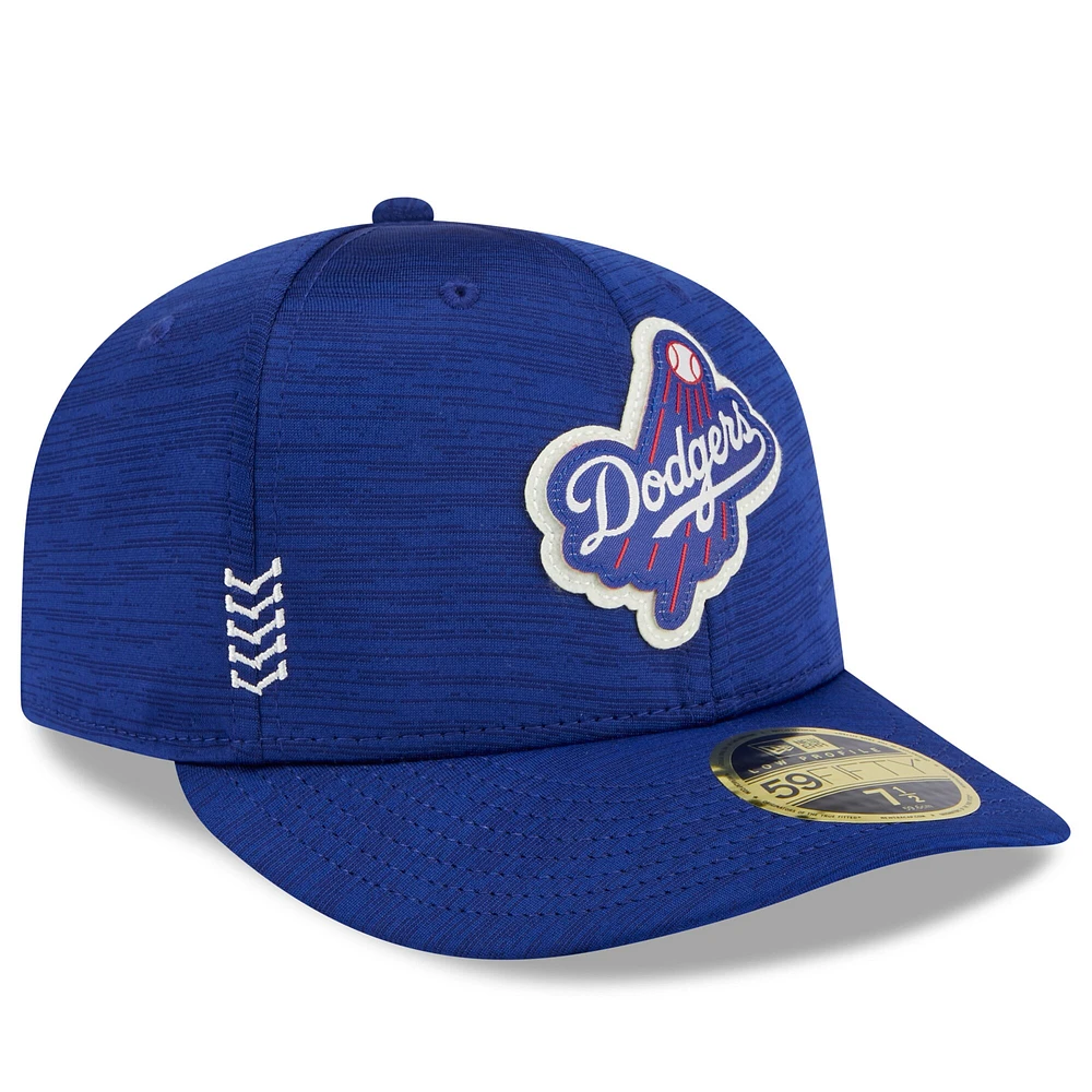 Casquette ajustée 59FIFTY Royal Los Angeles Dodgers 2024 Clubhouse Low Profile pour homme