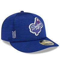 Casquette ajustée 59FIFTY Royal Los Angeles Dodgers 2024 Clubhouse Low Profile pour homme