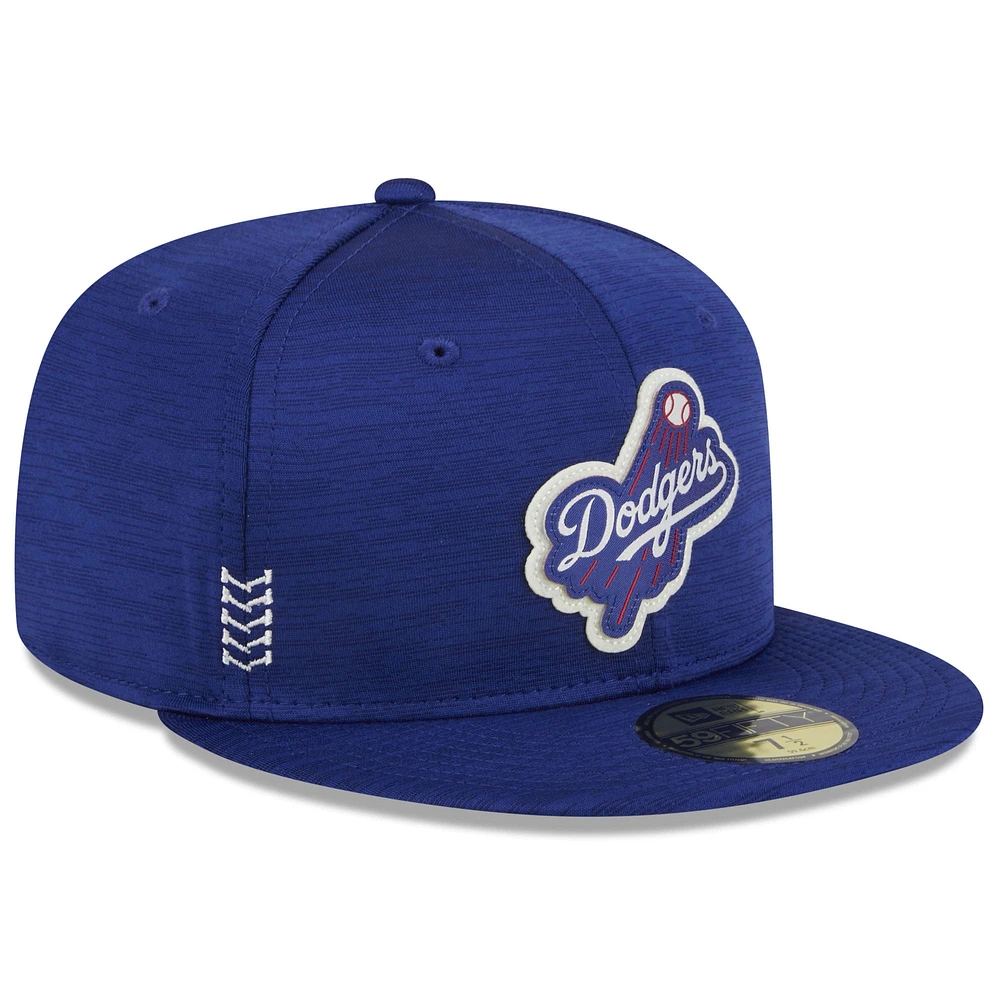 Casquette ajustée 59FIFTY Royal Los Angeles Dodgers 2024 MLB Clubhouse New Era pour homme