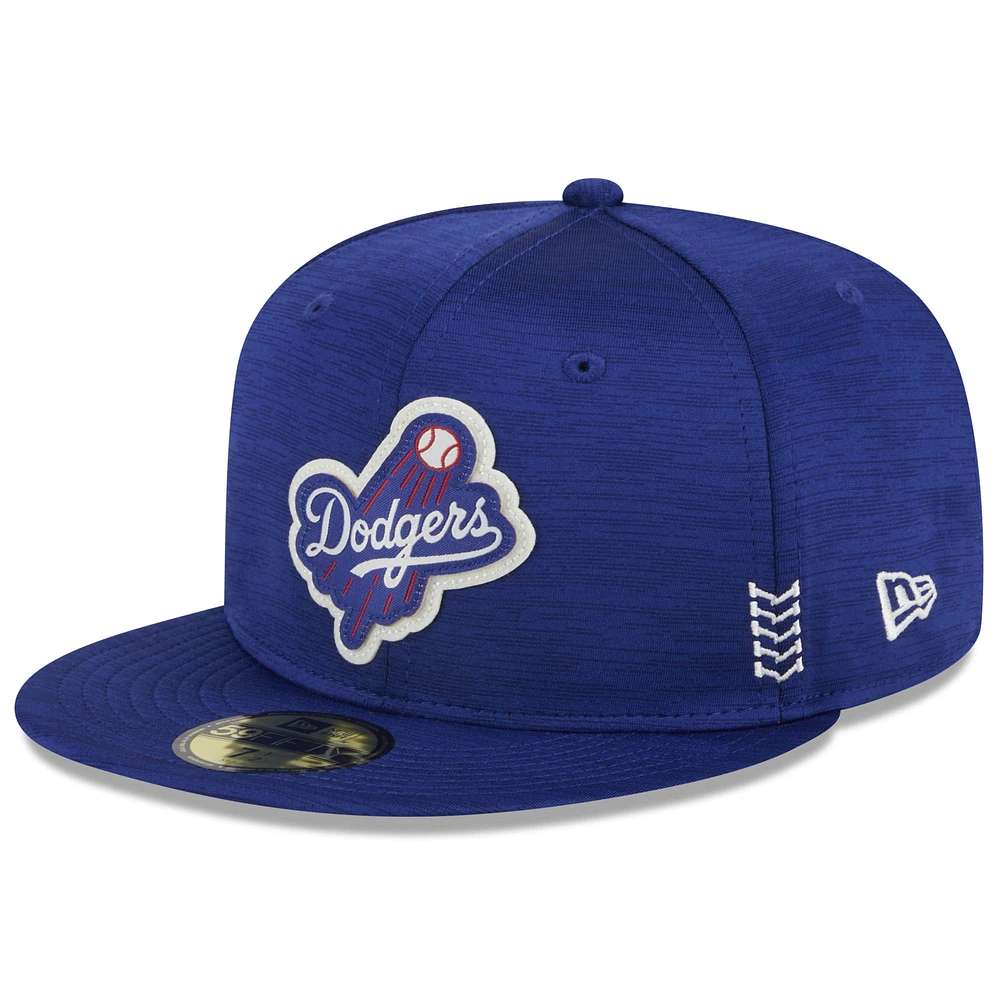 Casquette ajustée 59FIFTY Royal Los Angeles Dodgers 2024 MLB Clubhouse New Era pour homme