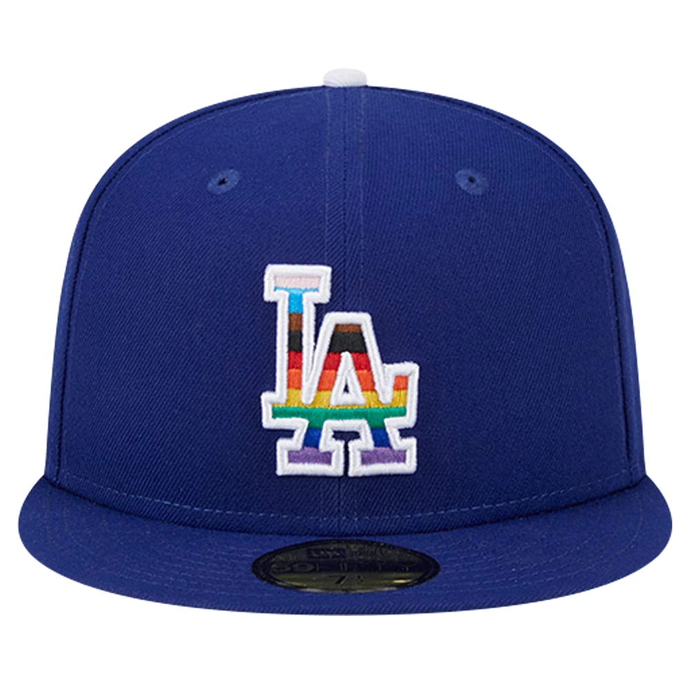 Casquette ajustée 59FIFTY Royal Los Angeles Dodgers 2024 Pride On Field New Era pour homme