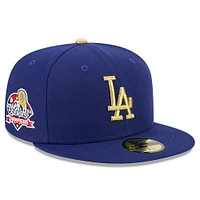 Casquette ajustée 59FIFTY pour homme New Era Royal Los Angeles Dodgers 2025 Gold Collection