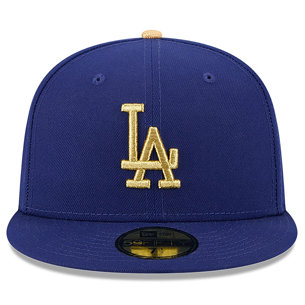 Casquette ajustée 59FIFTY pour homme New Era Royal Los Angeles Dodgers 2025 Gold Collection