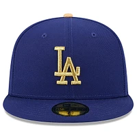 Casquette ajustée 59FIFTY pour homme New Era Royal Los Angeles Dodgers 2025 Gold Collection