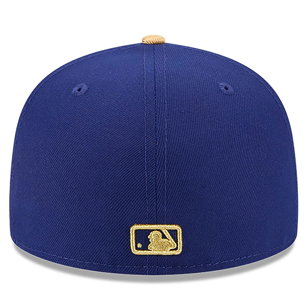 Casquette ajustée 59FIFTY pour homme New Era Royal Los Angeles Dodgers 2025 Gold Collection