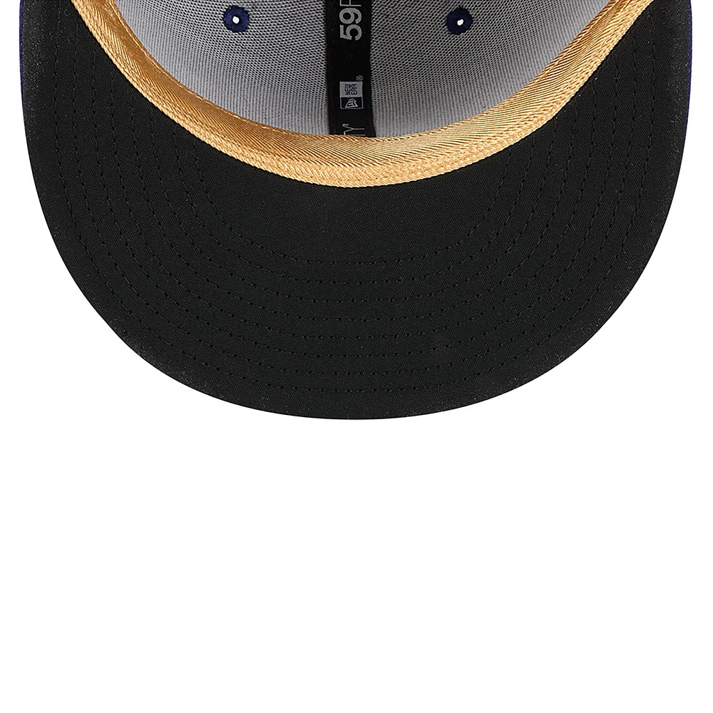 Casquette ajustée 59FIFTY pour homme New Era Royal Los Angeles Dodgers 2025 Gold Collection