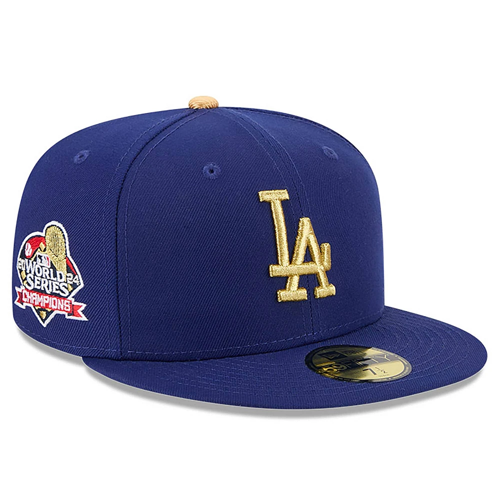 Casquette ajustée 59FIFTY pour homme New Era Royal Los Angeles Dodgers 2025 Gold Collection