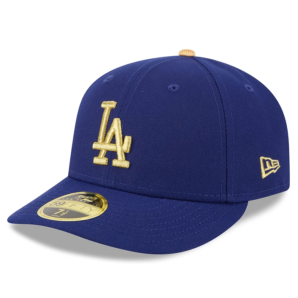 Men's New Era  Royal Los Angeles Dodgers 2025 Gold Collection Low Profile 59FIFTY Fitted Hat