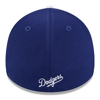 Casquette d'entraînement de printemps 2025 39THIRTY Flex bleu foncé pour homme des Los Angeles Dodgers New Era