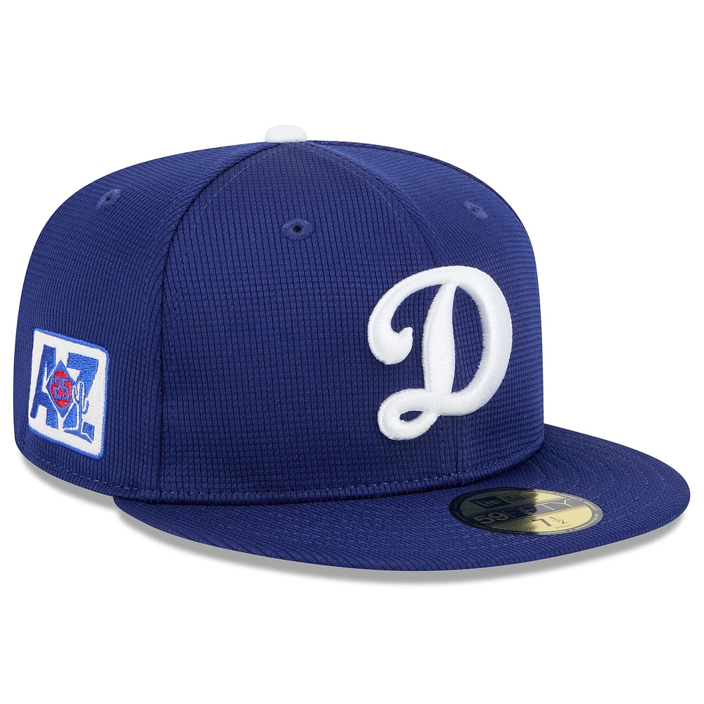 Casquette ajustée 59FIFTY bleu foncé pour homme New Era Los Angeles Dodgers 2025 Spring Training