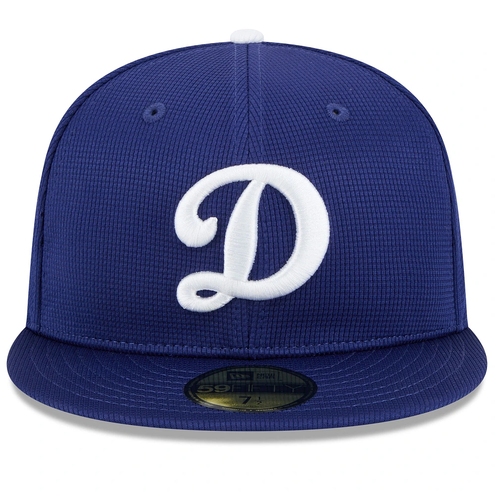 Casquette ajustée 59FIFTY bleu foncé pour homme New Era Los Angeles Dodgers 2025 Spring Training