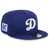 Casquette ajustée 59FIFTY bleu foncé pour homme New Era Los Angeles Dodgers 2025 Spring Training