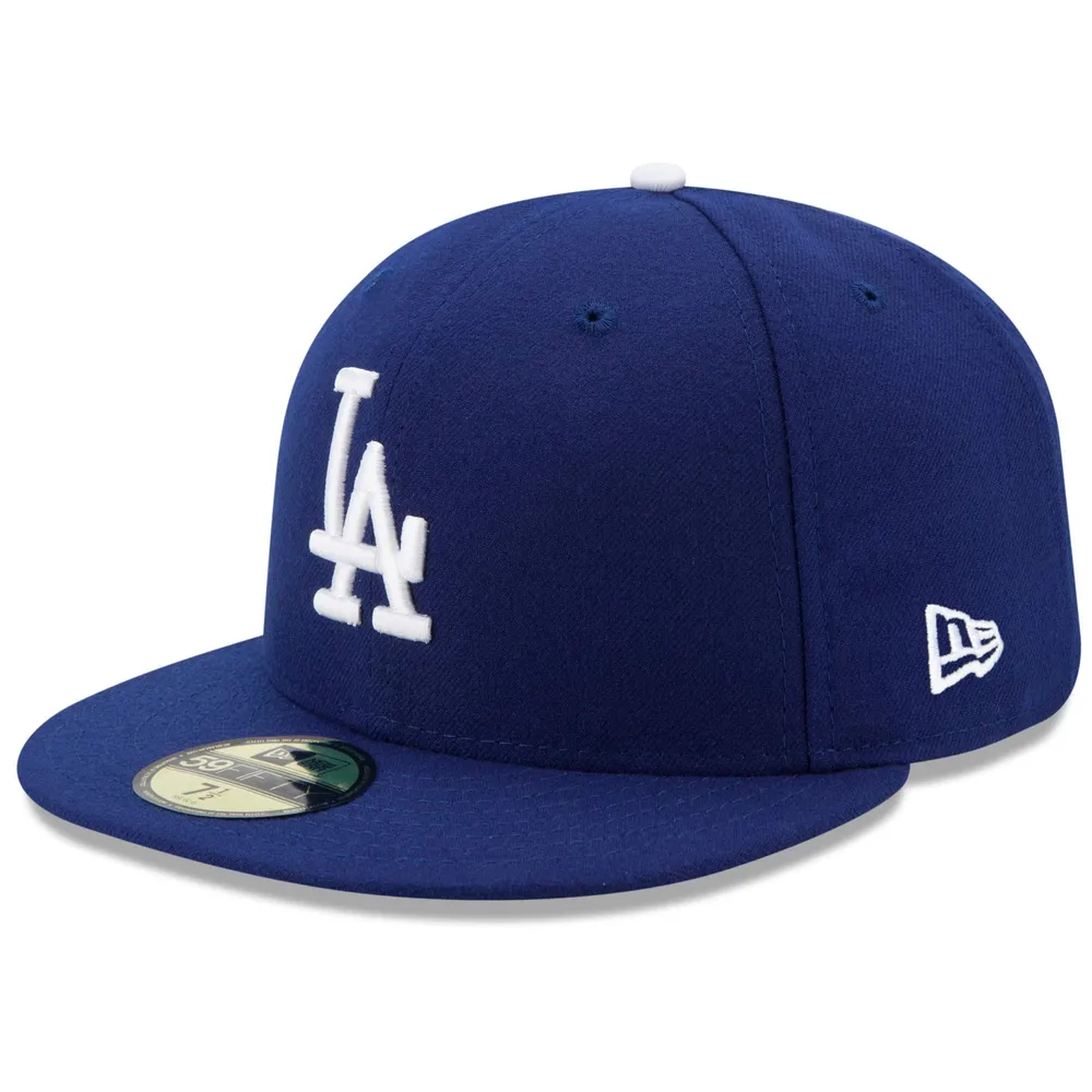 Casquette ajustée Performance 59FIFTY On Field Collection authentique des Dodgers de Los Angeles Royal New Era pour homme