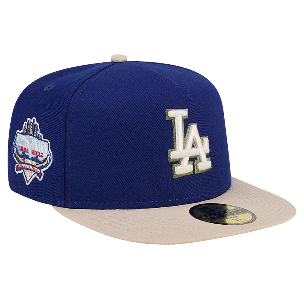 Men's New Era Royal Los Angeles Dodgers Canvas A-Frame 59FIFTY Fitted Hat