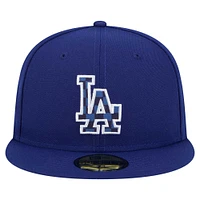 Men's New Era Royal Los Angeles Dodgers Checkered Undervisor 59FIFTY Fitted Hat