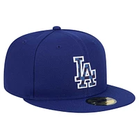 Men's New Era Royal Los Angeles Dodgers Checkered Undervisor 59FIFTY Fitted Hat