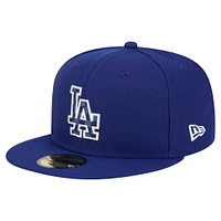 Casquette ajustée à damier Los Angeles Dodgers Royal New Era 59FIFTY pour homme