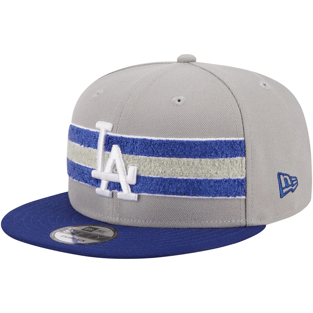 Casquette Snapback 9FIFTY Royal Los Angeles Dodgers Chenille Band New Era pour homme