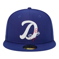 Casquette ajustée New Era Royal Los Angeles Dodgers Duo Logo 2.0 59FIFTY pour homme