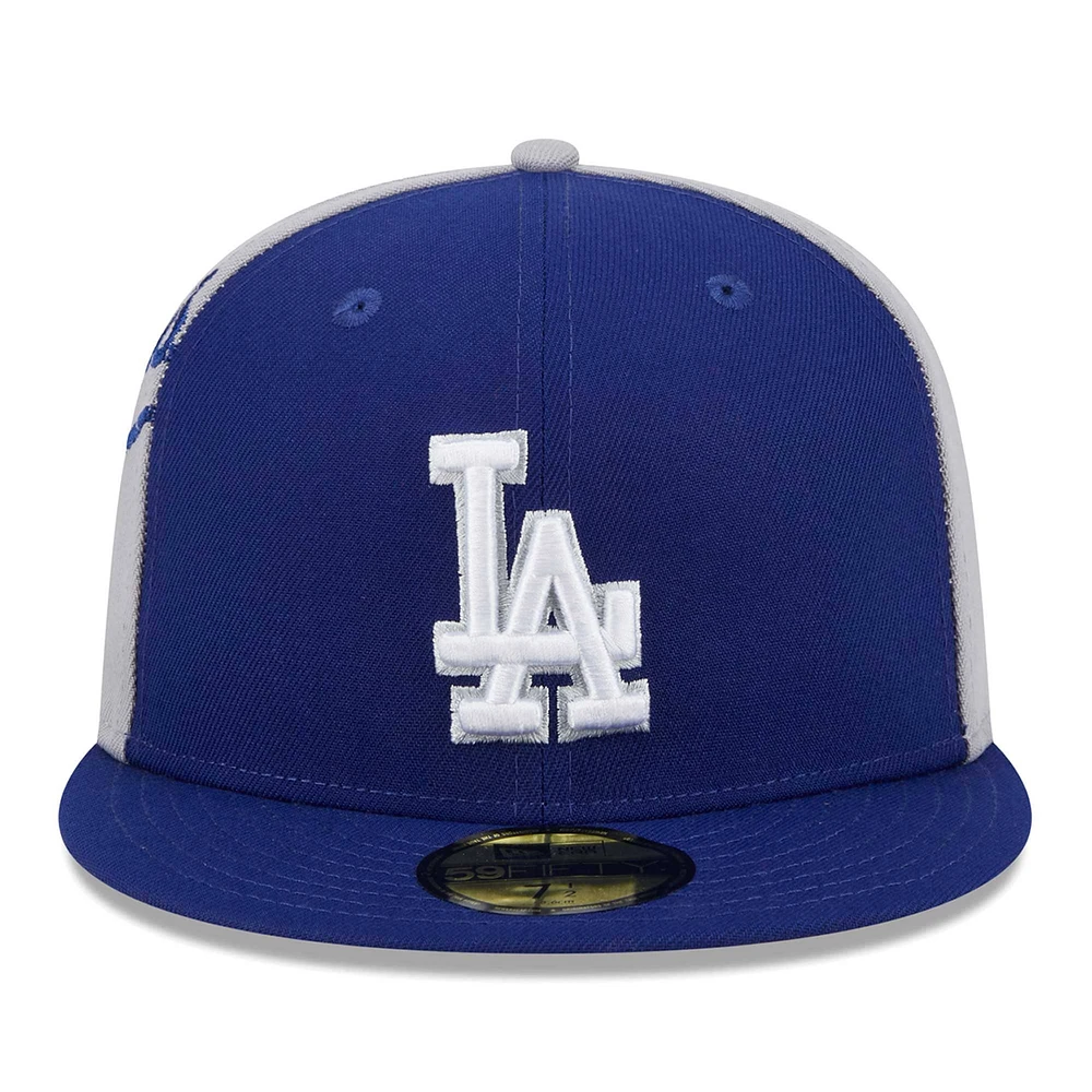 Men's New Era Royal Los Angeles Dodgers Gameday Sideswipe 59FIFTY Fitted Hat