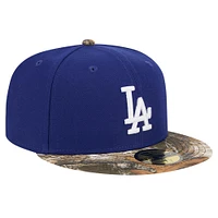 Casquette ajustée 59FIFTY camouflage Realtree Royal Los Angeles Dodgers New Era pour hommes