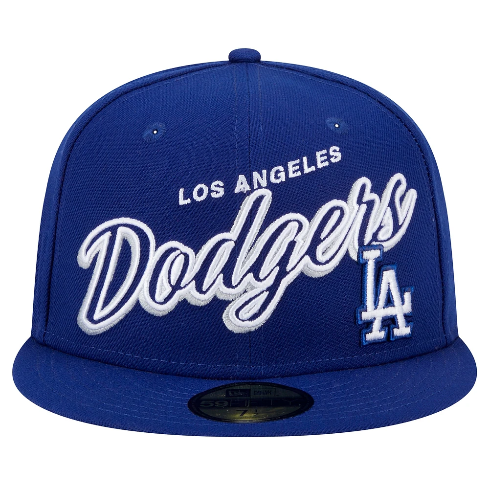 Casquette ajustée 59FIFTY Royal Los Angeles Dodgers de New Era pour homme