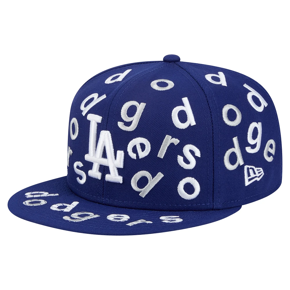 Men's New Era Royal Los Angeles Dodgers Team Confetti 59FIFTY Fitted Hat