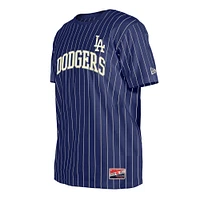 Men's New Era Royal Los Angeles Dodgers Throwback Pinstripe T-Shirt