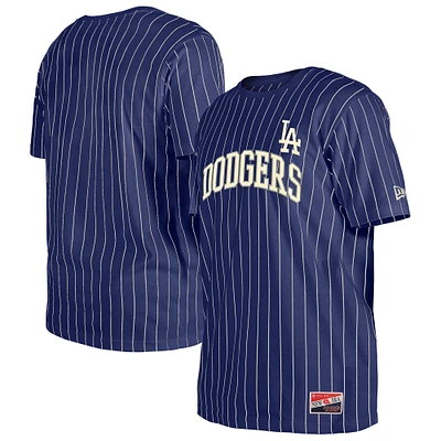 Men's New Era Royal Los Angeles Dodgers Throwback Pinstripe T-Shirt