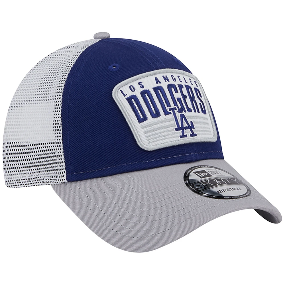 Men's New Era Royal Los Angeles Dodgers Two-Tone Patch 9FORTY Snapback Hat