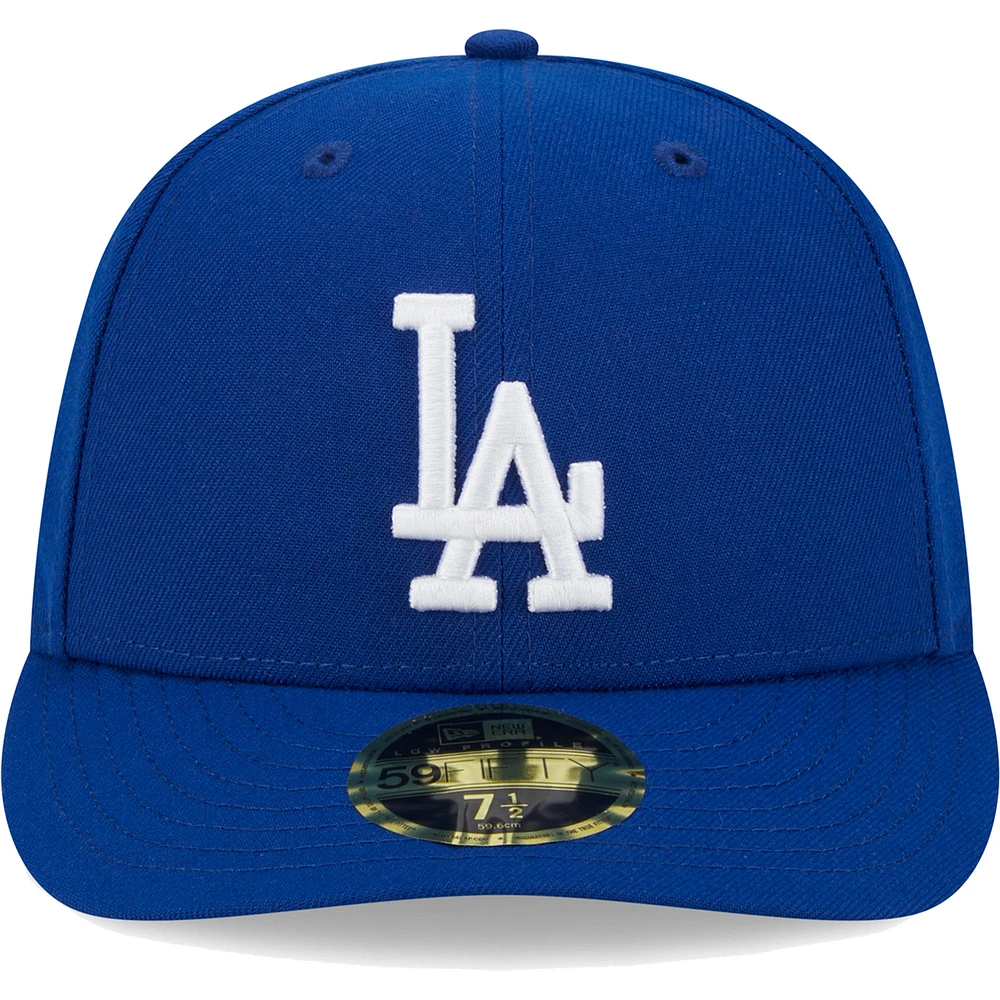 Casquette ajustée 59FIFTY à profil bas avec logo blanc des Los Angeles Dodgers New Era pour homme