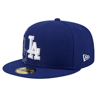 Men's New Era Royal Los Angeles Dodgers Yarn Stitch 59FIFTY Fitted Hat