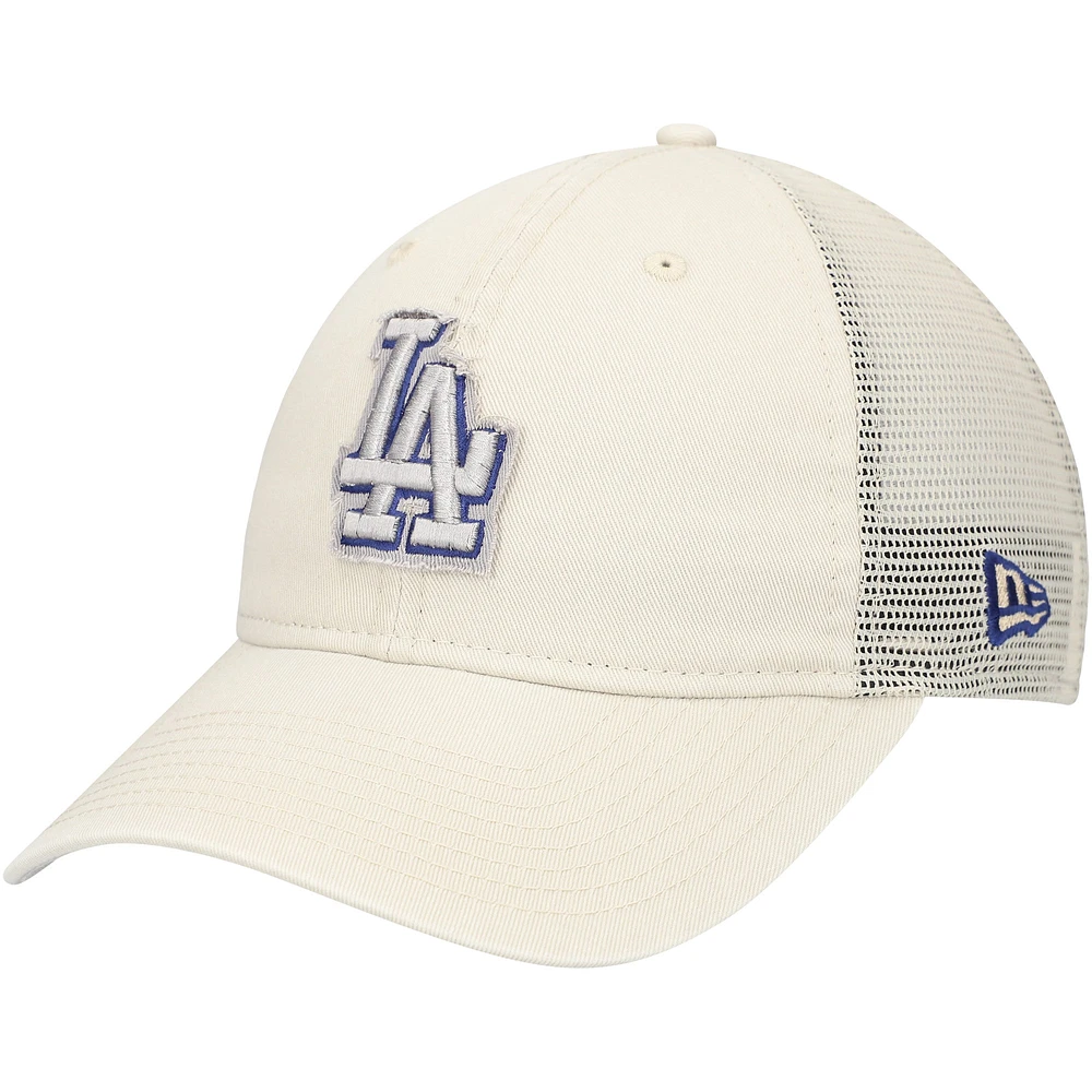 Casquette de camionneur réglable New Era Stone Los Angeles Dodgers Game Day 9TWENTY pour hommes