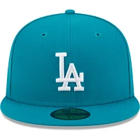 Casquette ajustée 59FIFTY Los Angeles Dodgers New Era turquoise pour homme