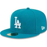 Casquette ajustée 59FIFTY Los Angeles Dodgers New Era turquoise pour homme