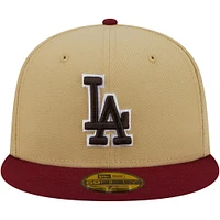 Men's New Era Vegas Gold/Cardinal Los Angeles Dodgers 2-Tone 59FIFTY Fitted Hat