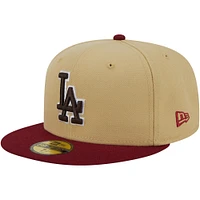 Men's New Era Vegas Gold/Cardinal Los Angeles Dodgers 2-Tone 59FIFTY Fitted Hat