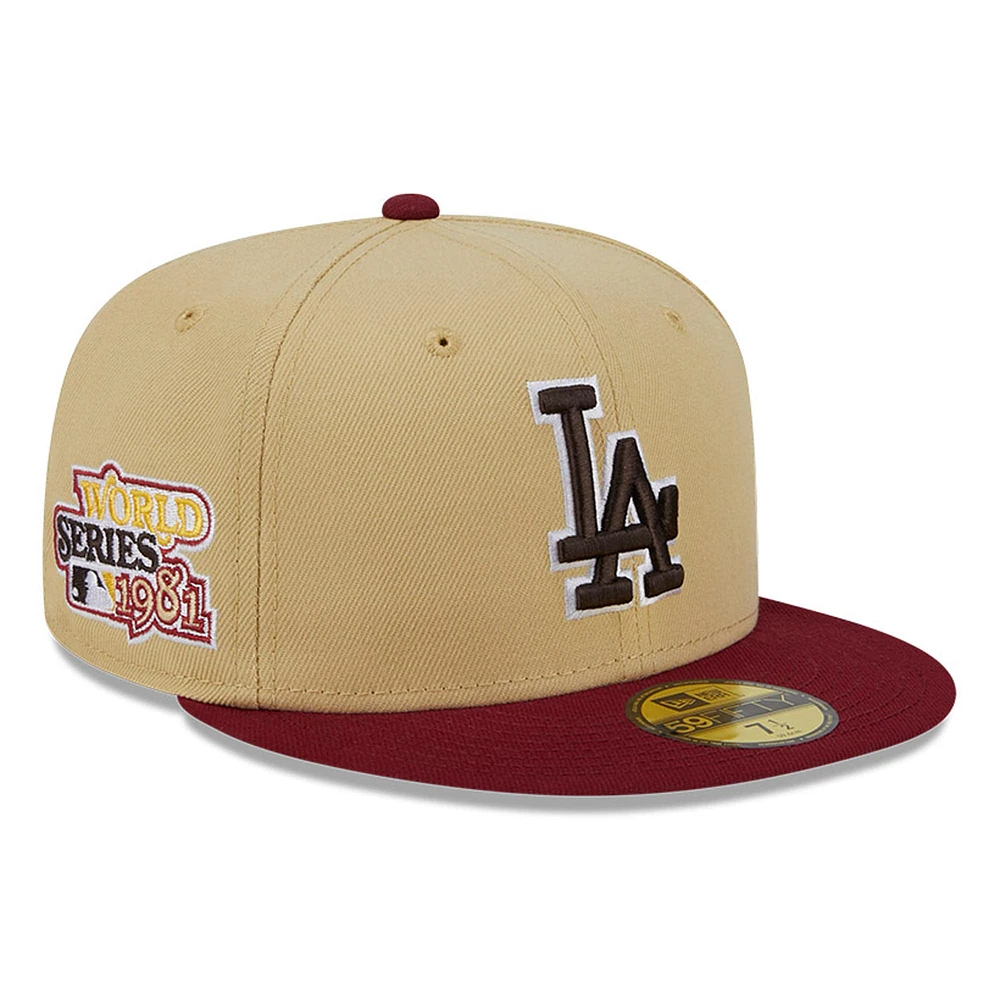 Men's New Era Vegas Gold/Cardinal Los Angeles Dodgers 59FIFTY Fitted Hat