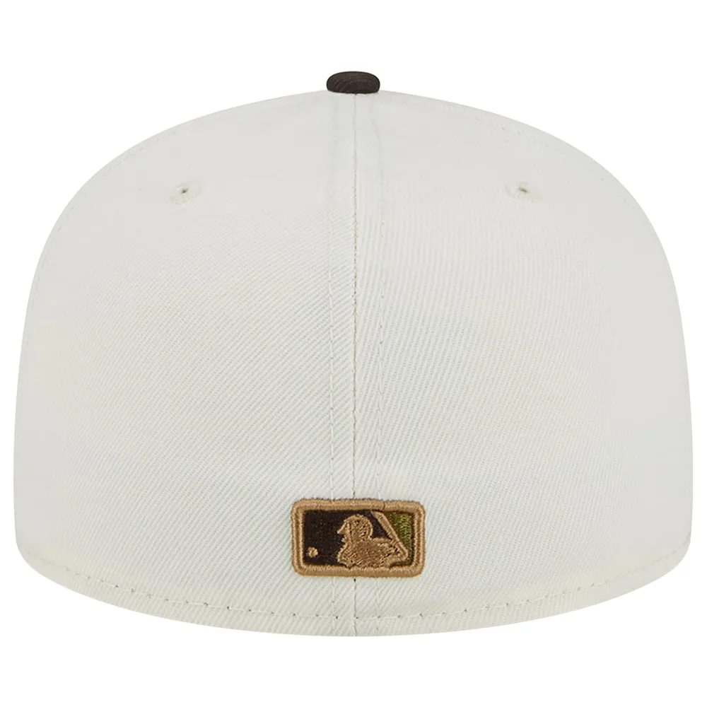 Men's New Era White/Brown Los Angeles Dodgers 50th Team Anniversary 59FIFTY Fitted Hat