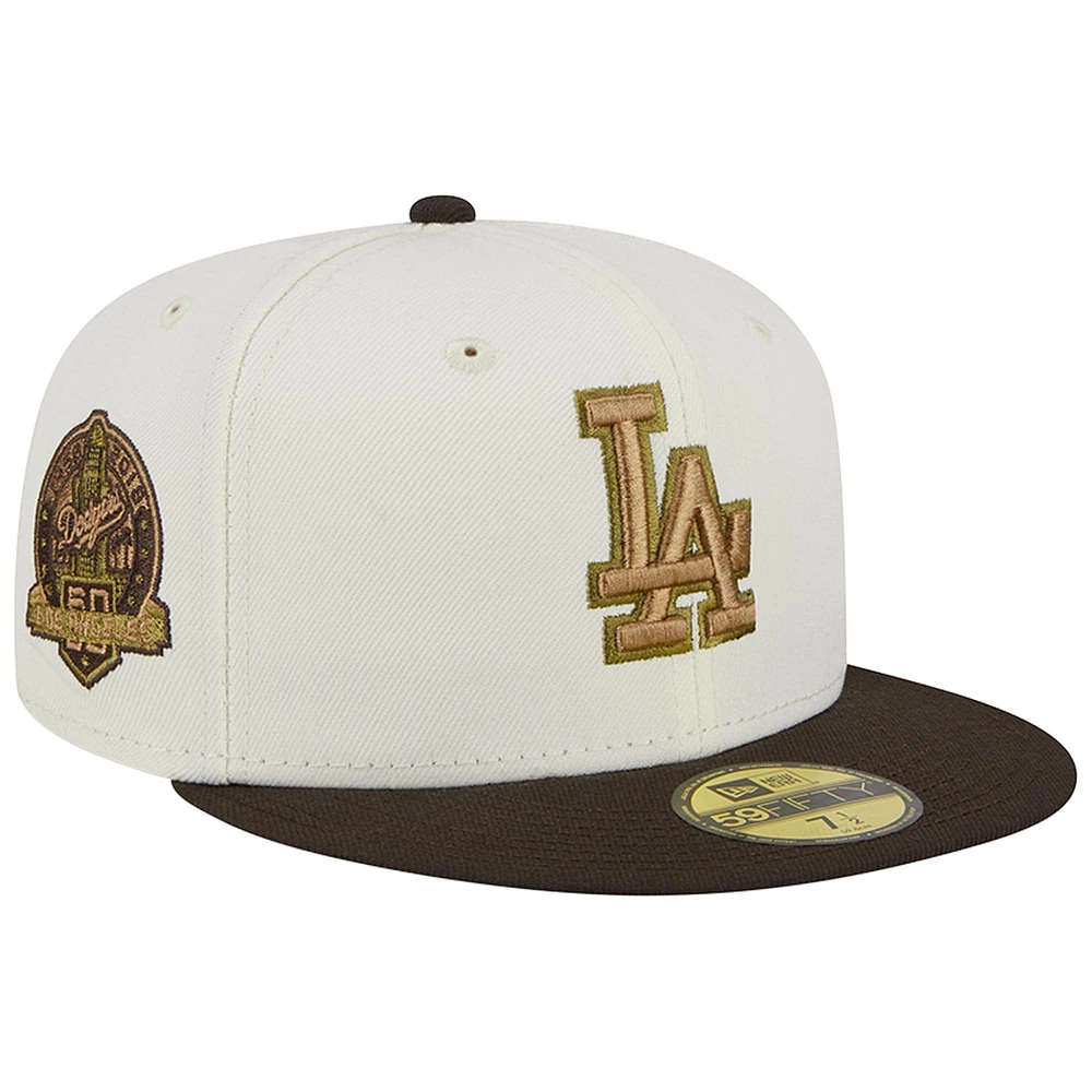 Los Angeles Dodgers New Era Black & White 59FIFTY Fitted Hat - Black 7 1/2