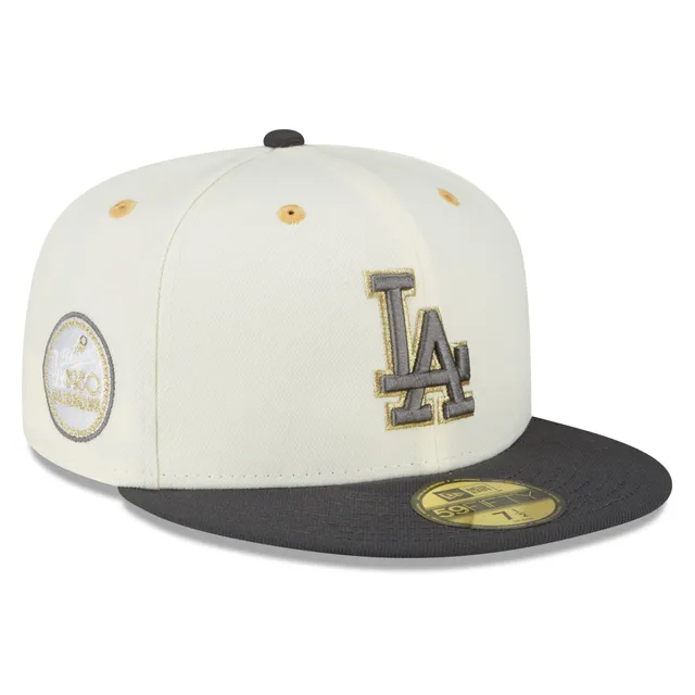 New Era Men's White, Pink Los Angeles Dodgers Chrome Rogue 59FIFTY Fitted  Hat