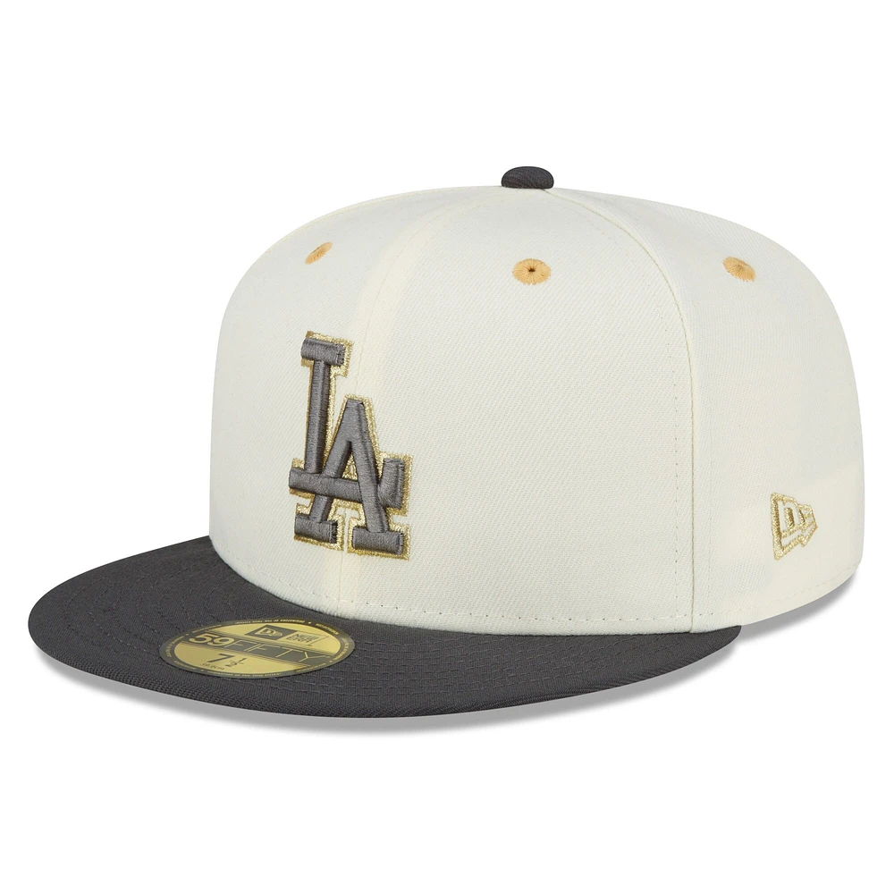 NWE DODGRS BLANC MLB CHROME GRAPHITE 59FIFTY HATMENHIC