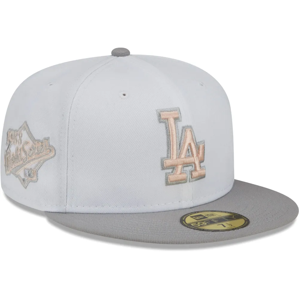 Los Angeles Dodgers New Era 1988 World Series Side Patch Undervisor 59FIFTY  Fitted Hat - White/Gray